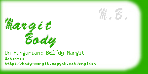margit body business card